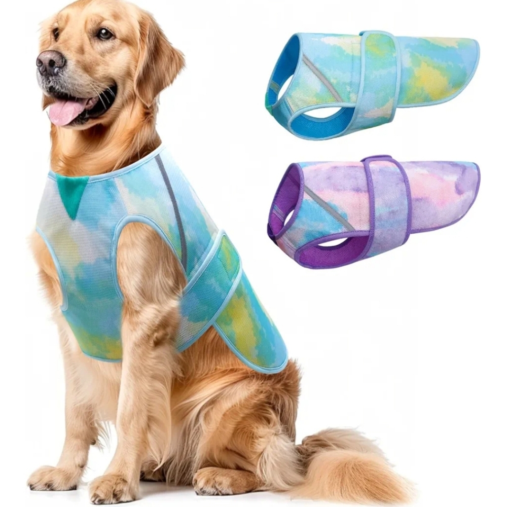Kyeese Cooling Dog Vest For Large Dogs Lightweight- Blue Green New XXL